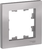 Рамка универсальная Systeme Electric AtlasDesign 1-м. алюминий картинка